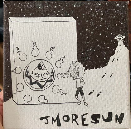 Leaning on the Mirrored Monolith (7" x 7") - JMORESUN